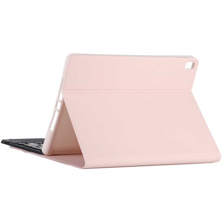 TG-102BCS Detachable Bluetooth Black Keyboard + Microfiber Leather Tablet Case for iPad 10.2 inch / iPad Air (2019), with Touch Pad & Backlight & Pen Slot & Holder (Pink) - For iPad Air by PMC TechLife | Online Shopping South Africa | PMC TechLife