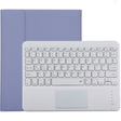 TG-102BC Detachable Bluetooth White Keyboard + Microfiber Leather Tablet Case for iPad 10.2 inch / iPad Air (2019), with Touch Pad & Pen Slot & Holder(Purple) - free shipping - PMC TechLife - Order now!
