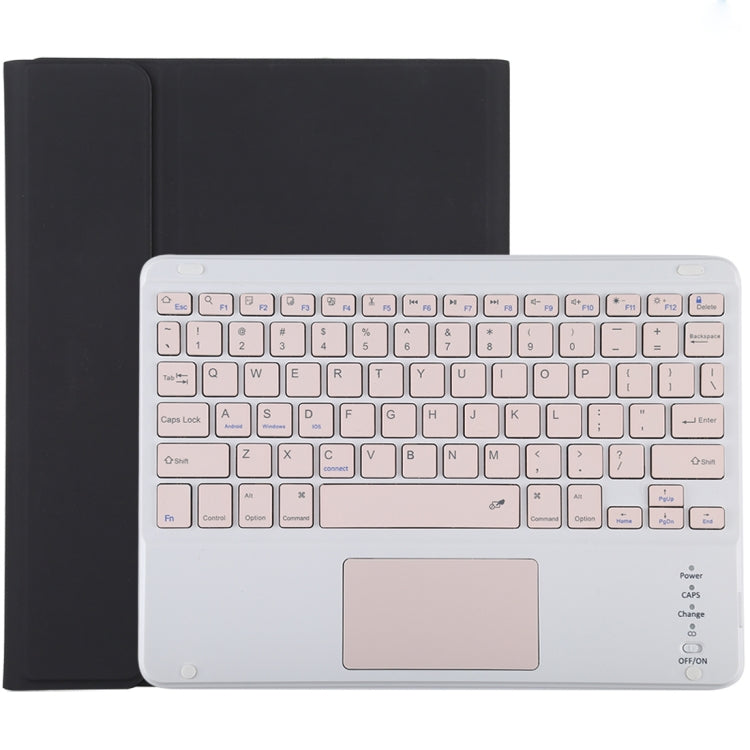 TG-102BC Detachable Bluetooth Pink Keyboard + Microfiber Leather Tablet Case for iPad 10.2 inch / iPad Air (2019), with Touch Pad & Pen Slot & Holder(Black) - For iPad Air by PMC TechLife | Online Shopping South Africa | PMC TechLife
