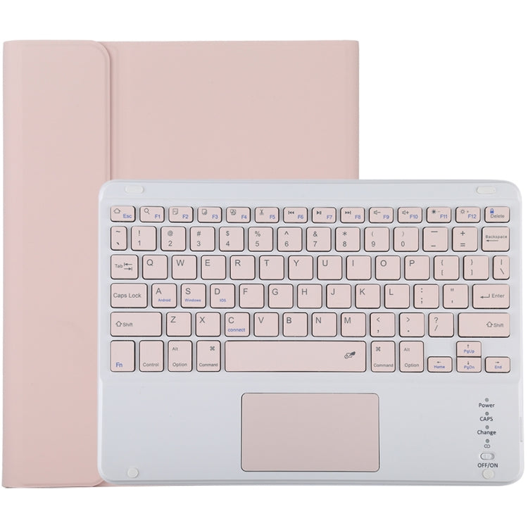 TG-102BC Detachable Bluetooth Pink Keyboard + Microfiber Leather Tablet Case for iPad 10.2 inch / iPad Air (2019), with Touch Pad & Pen Slot & Holder(Pink) - For iPad Air by PMC TechLife | Online Shopping South Africa | PMC TechLife | Buy Now Pay Later Mobicred