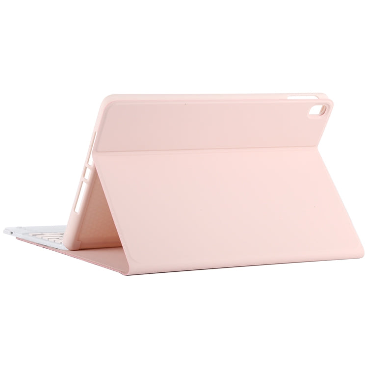 TG-102BC Detachable Bluetooth Pink Keyboard + Microfiber Leather Tablet Case for iPad 10.2 inch / iPad Air (2019), with Touch Pad & Pen Slot & Holder(Pink) - For iPad Air by PMC TechLife | Online Shopping South Africa | PMC TechLife | Buy Now Pay Later Mobicred