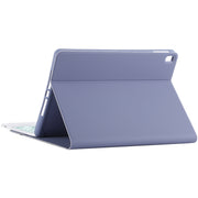 TG-102BC Detachable Bluetooth Green Keyboard + Microfiber Leather Tablet Case for iPad 10.2 inch / iPad Air (2019), with Touch Pad & Pen Slot & Holder (Purple)