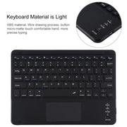TG109BC Detachable Bluetooth Black Keyboard + Microfiber Leather Tablet Case for iPad Air 2020, with Touch Pad & Pen Slot & Holder (Pink)