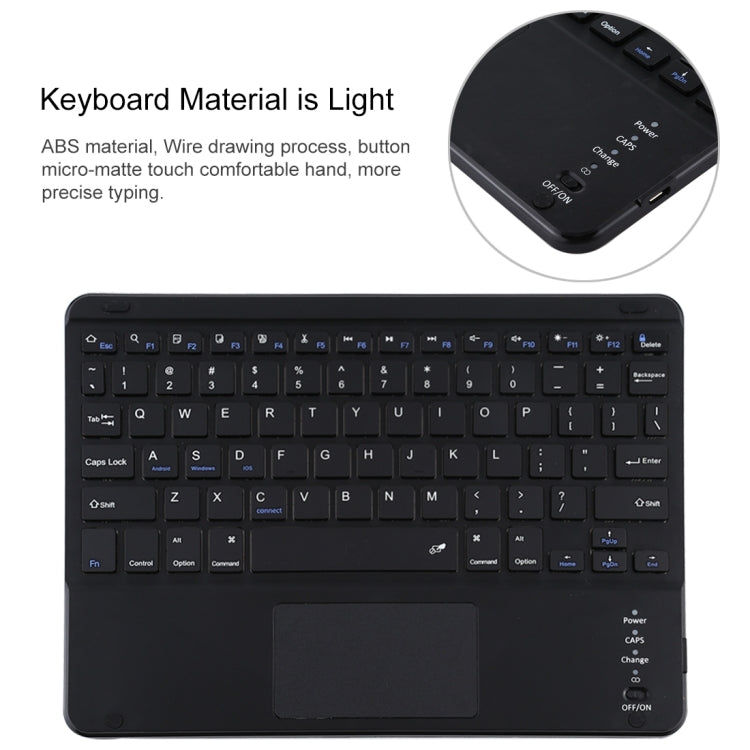 TG109BC Detachable Bluetooth Black Keyboard + Microfiber Leather Tablet Case for iPad Air 2020, with Touch Pad & Pen Slot & Holder (Purple) - For iPad Air by PMC TechLife | Online Shopping South Africa | PMC TechLife