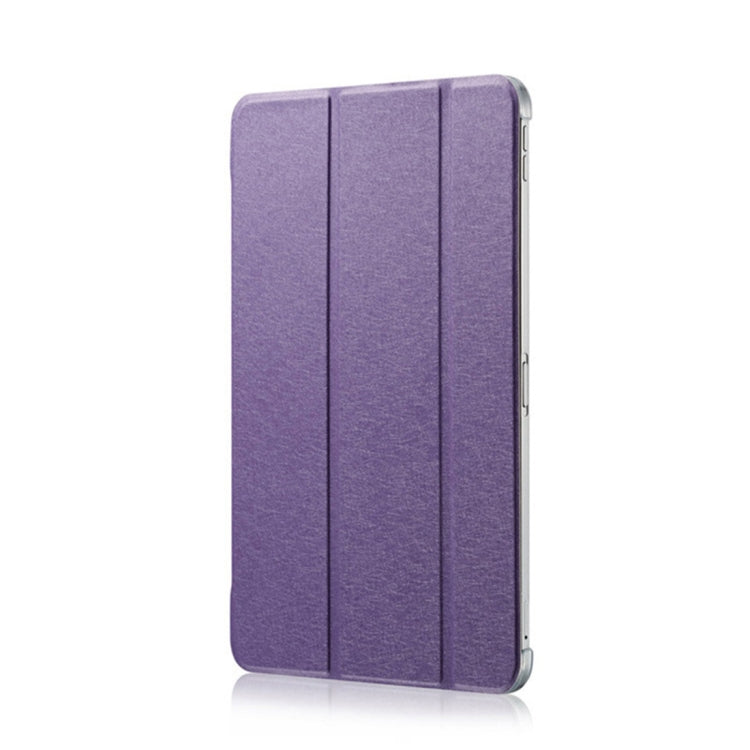 Silk Texture Horizontal Flip  Magnetic PU Leather Case for iPad Air 13 2024 / iPad Pro 12.9 inch (2018), with Three-folding Holder & Sleep / Wake-up Function(Purple) - iPad Pro 11 (2018) Cases by PMC TechLife | Online Shopping South Africa | PMC TechLife | Buy Now Pay Later Mobicred