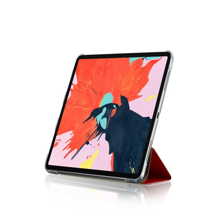 Silk Texture Horizontal Flip  Magnetic PU Leather Case for iPad Air 13 2024 / iPad Pro 12.9 inch (2018), with Three-folding Holder & Sleep / Wake-up Function(Purple) - iPad Pro 11 (2018) Cases by PMC TechLife | Online Shopping South Africa | PMC TechLife | Buy Now Pay Later Mobicred