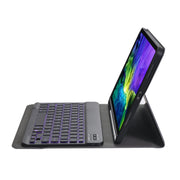 A11BS 2020 Ultra-thin ABS Detachable Bluetooth Keyboard Tablet Case for iPad Pro 11 2022 / 2021 / Air4 / Air5, with Backlight & Pen Slot & Holder (Dark Blue)