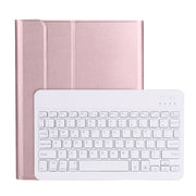 A11BS 2020 Ultra-thin ABS Detachable Bluetooth Keyboard Tablet Case for iPad Pro 11 inch (2020), with Backlight & Pen Slot & Holder (Rose Gold)