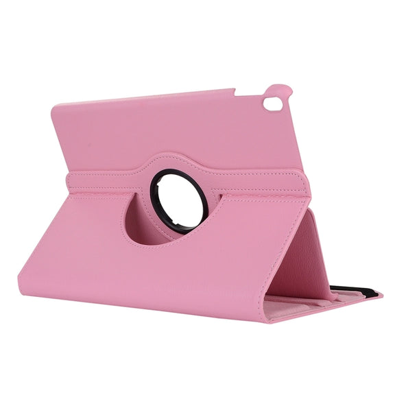 Litchi Texture 360 Degree Spin Multi-function Horizontal Flip Leather Protective Case with Holder for iPad Pro 10.5 inch / iPad Air (2019) (Pink)