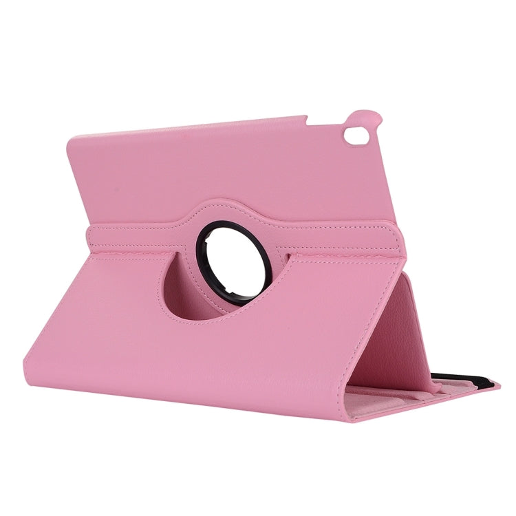 Litchi Texture 360 Degree Spin Multi-function Horizontal Flip Leather Protective Case with Holder for iPad Pro 10.5 inch / iPad Air (2019) (Pink)