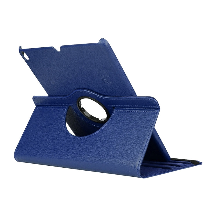 Litchi Texture 360 Degree Spin Multi-function Horizontal Flip Leather Protective Case with Holder for iPad Pro 10.5 inch / iPad Air (2019) (Navy Blue)