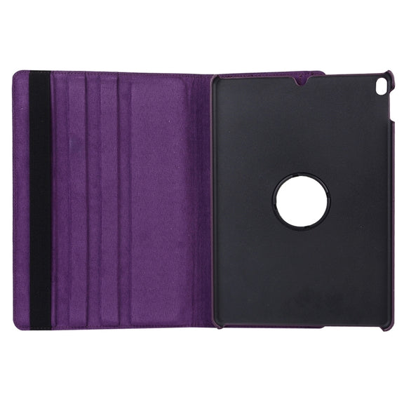 Litchi Texture 360 Degree Spin Multi-function Horizontal Flip Leather Protective Case with Holder for iPad Pro 10.5 inch / iPad Air (2019) (Purple)