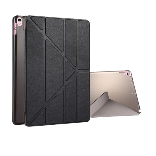 For iPad Pro 10.5 inch Silk Texture Horizontal Deformation Flip Leather Case with 4-folding Holder & Sleep / Wake-up(Black) - iPad Pro 10.5 inch Cases by PMC Jewellery | Online Shopping South Africa | PMC Jewellery | Buy Now Pay Later Mobicred