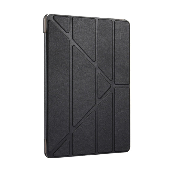 For iPad Pro 10.5 inch Silk Texture Horizontal Deformation Flip Leather Case with 4-folding Holder & Sleep / Wake-up(Black)