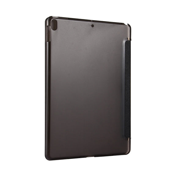 For iPad Pro 10.5 inch Silk Texture Horizontal Deformation Flip Leather Case with 4-folding Holder & Sleep / Wake-up(Black)