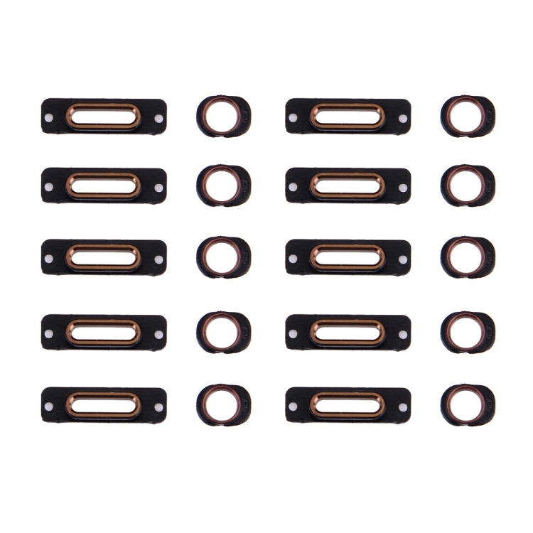 10 PCS 2 in 1 for iPhone SE Charging Port Retaining Brackets + Headphone Jack Rings(Rose Gold) - SE 1st Generation Parts by PMc TechLife | Online Shopping South Africa | PMc TechLife | Buy Now Pay Later Mobicred