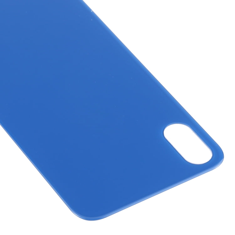 Easy Replacement Big Camera Hole Glass Back Battery Cover for iPhone X / XS(Blue) - Back Cover by PMc TechLife | Online Shopping South Africa | PMc TechLife | Buy Now Pay Later Mobicred