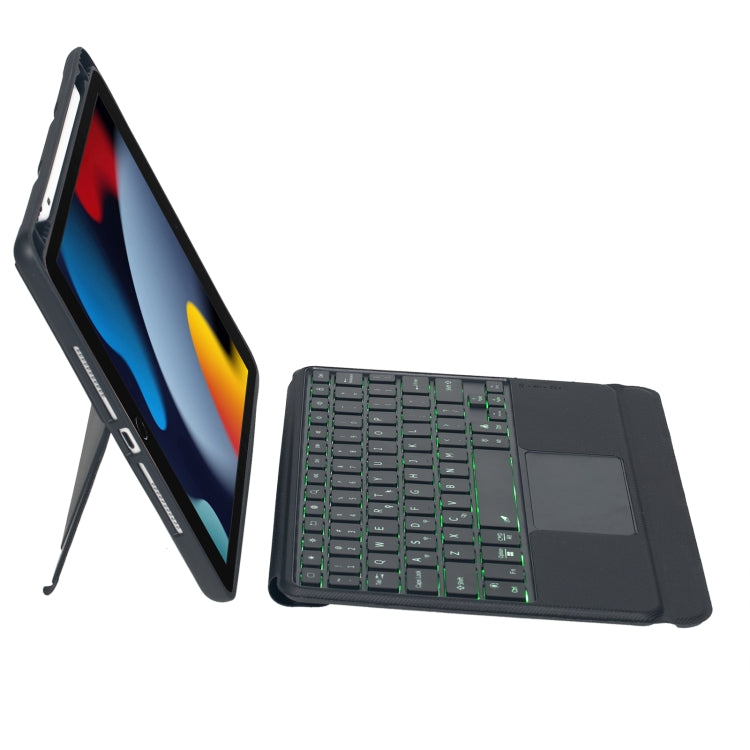 T102-AS For iPad 10.2 2021/2020/2019 / Air 3 10.5/Pro 10.5 Touch Backlight Split Type Bluetooth Keyboard Leather Case - Universal by PMC TechLife | Online Shopping South Africa | PMC TechLife
