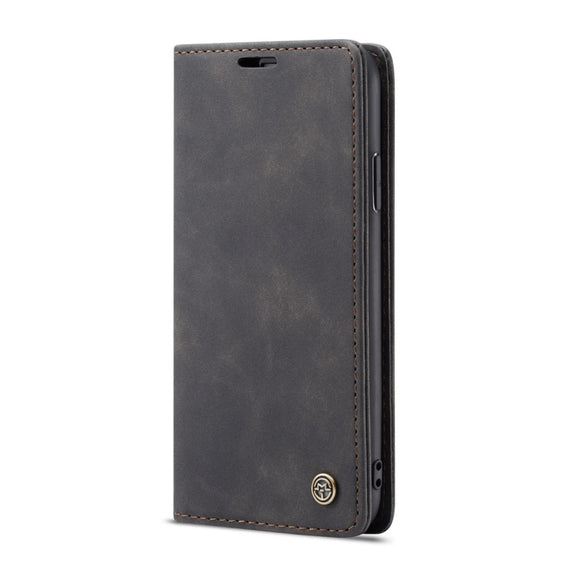 For iPhone XS Max CaseMe-013 Multifunctional Retro Frosted Horizontal Flip Leather Case with Card Slot & Holder & Wallet(Black)