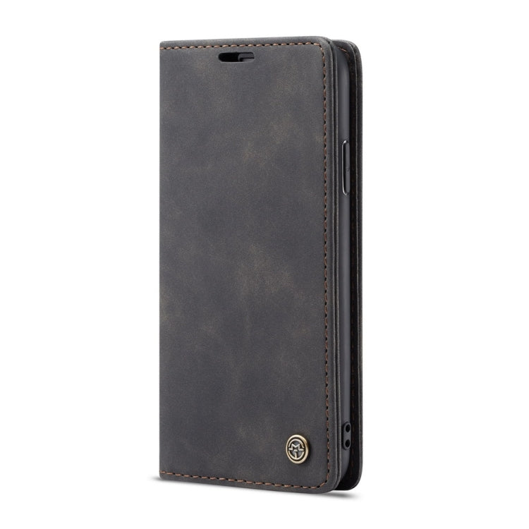 For iPhone XS Max CaseMe-013 Multifunctional Retro Frosted Horizontal Flip Leather Case with Card Slot & Holder & Wallet(Black)