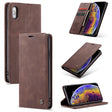 For iPhone XS Max CaseMe-013 Multifunctional Retro Frosted Horizontal Flip Leather Case with Card Slot & Holder & Wallet(Coffee) - More iPhone Cases by CaseMe | Online Shopping South Africa | PMC Jewellery | Buy Now Pay Later Mobicred