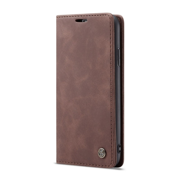 For iPhone XS Max CaseMe-013 Multifunctional Retro Frosted Horizontal Flip Leather Case with Card Slot & Holder & Wallet(Coffee)