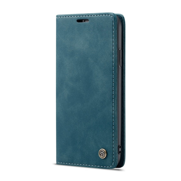 For iPhone XS Max CaseMe-013 Multifunctional Retro Frosted Horizontal Flip Leather Case with Card Slot & Holder & Wallet(Blue)