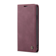 For iPhone XS Max CaseMe-013 Multifunctional Retro Frosted Horizontal Flip Leather Case with Card Slot & Holder & Wallet(Wine Red)