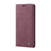 For iPhone XR CaseMe-013 Multifunctional Retro Frosted Horizontal Flip Leather Case with Card Slot & Holder & Wallet(Wine Red)