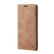 For iPhone XR CaseMe-013 Multifunctional Retro Frosted Horizontal Flip Leather Case with Card Slot & Holder & Wallet(Brown)