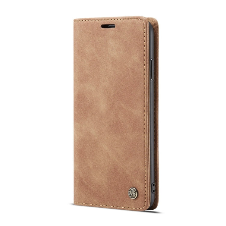 For iPhone XR CaseMe-013 Multifunctional Retro Frosted Horizontal Flip Leather Case with Card Slot & Holder & Wallet(Brown)