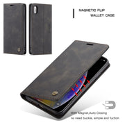 For iPhone X / XS CaseMe-013 Multifunctional Retro Frosted Horizontal Flip Leather Case with Card Slot & Holder & Wallet(Black)