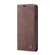 For iPhone X / XS CaseMe-013 Multifunctional Retro Frosted Horizontal Flip Leather Case with Card Slot & Holder & Wallet(Coffee)