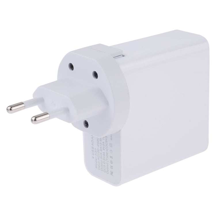 A3P 3A Max Output USB-C / Type-C + QC3.0 + Dual USB 4 Ports Wall Travel Charger, EU Plug - free shipping - PMC Jewellery - Order now!