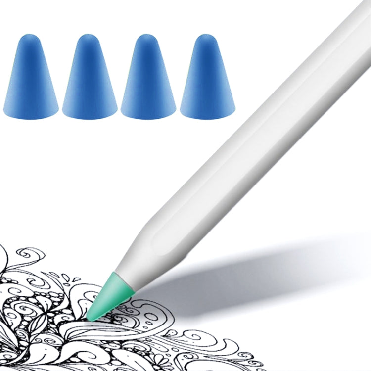 4 PCS Non-slip Mute Wear-resistant Nib Cover for Apple Pencil 1 / 2 (Dark Blue) - Pencil Accessories by PMC Jewellery | Online Shopping South Africa | PMC Jewellery | Buy Now Pay Later Mobicred