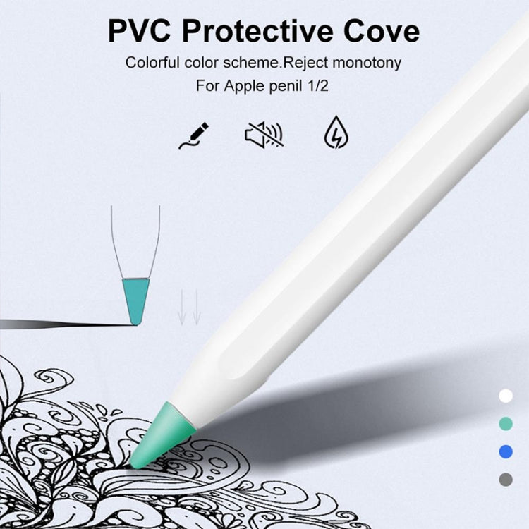 8 PCS Non-slip Mute Wear-resistant Nib Cover for Apple Pencil 1 / 2(Dark Blue) - Pencil Accessories by PMC Jewellery | Online Shopping South Africa | PMC Jewellery | Buy Now Pay Later Mobicred