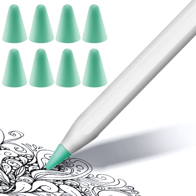 8 PCS Non-slip Mute Wear-resistant Nib Cover for Apple Pencil 1 / 2(Mint Green) - Pencil Accessories by PMC Jewellery | Online Shopping South Africa | PMC Jewellery | Buy Now Pay Later Mobicred