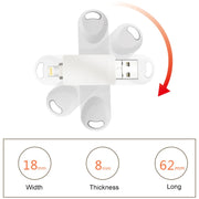 S29 3 in 1 128GB Micro USB + USB + 8 Pin Interface Metal Twister Flash Disk(Silver)