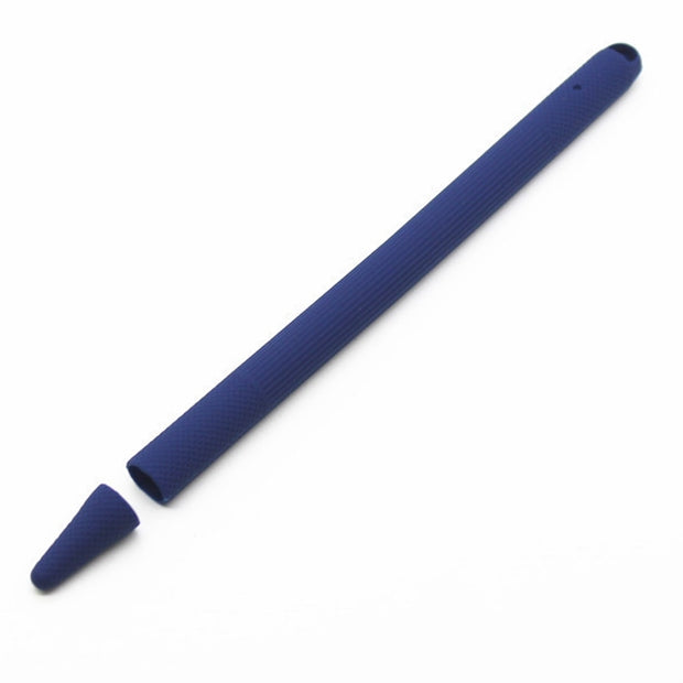 Stylus Pen Silica Gel Shockproof Protective Case for Apple Pencil 2 (Dark Blue) - Pencil Accessories by PMC Jewellery | Online Shopping South Africa | PMC Jewellery | Buy Now Pay Later Mobicred
