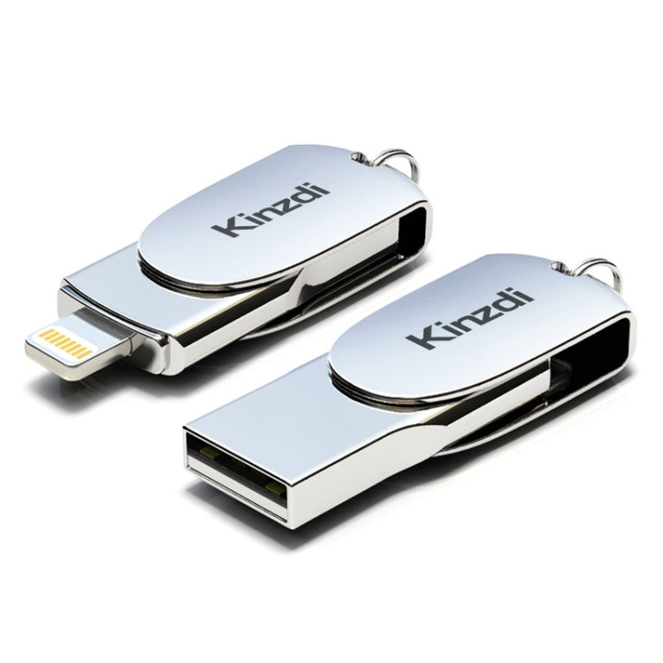 Kinzdi 32GB USB + 8 Pin Interface Metal Twister Flash U Disk (Silver) - free shipping - PMC Jewellery - Order now!