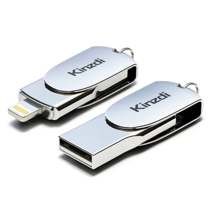 Kinzdi 32GB USB + 8 Pin Interface Metal Twister Flash U Disk (Silver) - free shipping - PMC Jewellery - Order now!