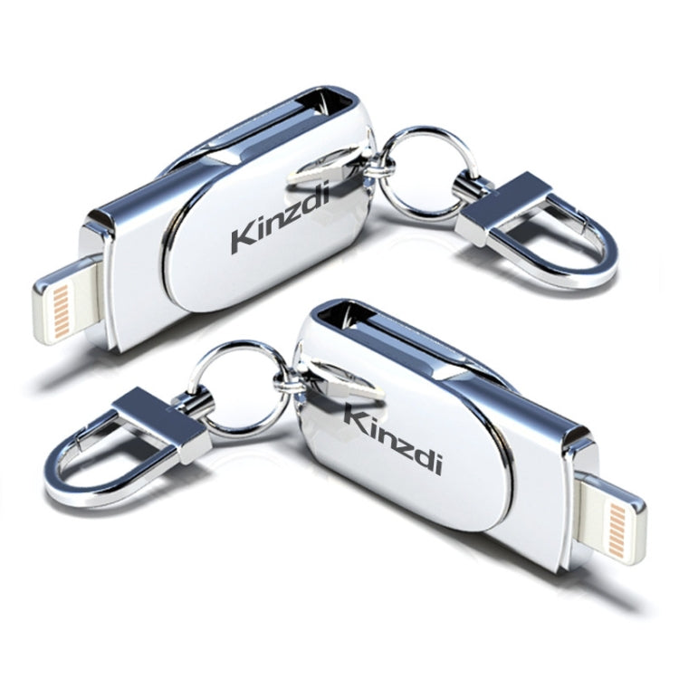 Kinzdi 32GB USB + 8 Pin Interface Metal Twister Flash U Disk (Silver) - free shipping - PMC Jewellery - Order now!