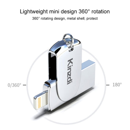 Kinzdi 32GB USB + 8 Pin Interface Metal Twister Flash U Disk (Silver) - free shipping - PMC Jewellery - Order now!