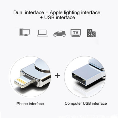 Kinzdi 32GB USB + 8 Pin Interface Metal Twister Flash U Disk (Silver) - free shipping - PMC Jewellery - Order now!
