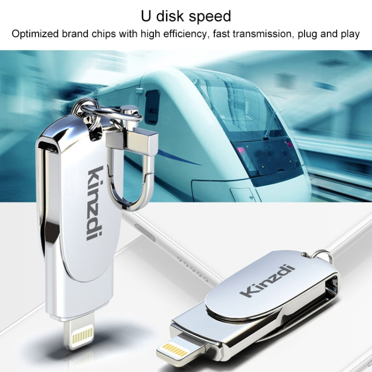 Kinzdi 32GB USB + 8 Pin Interface Metal Twister Flash U Disk (Silver) - free shipping - PMC Jewellery - Order now!