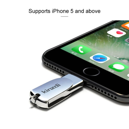 Kinzdi 32GB USB + 8 Pin Interface Metal Twister Flash U Disk (Silver) - free shipping - PMC Jewellery - Order now!