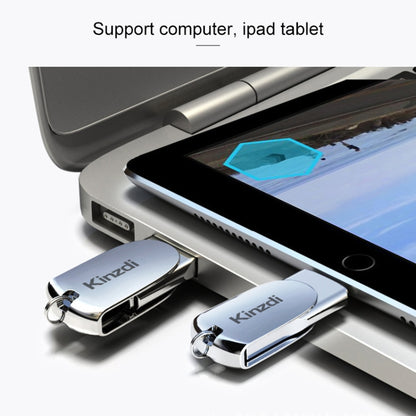 Kinzdi 32GB USB + 8 Pin Interface Metal Twister Flash U Disk (Silver) - free shipping - PMC Jewellery - Order now!