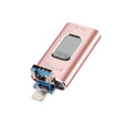 Richwell 3 in 1 16G Type-C + 8 Pin + USB 3.0 Metal Push-pull Flash Disk with OTG Function(Rose Gold) - U Disk & Card Reader by Richwell | Online Shopping South Africa | PMC TechLife | Buy Now Pay Later Mobicred