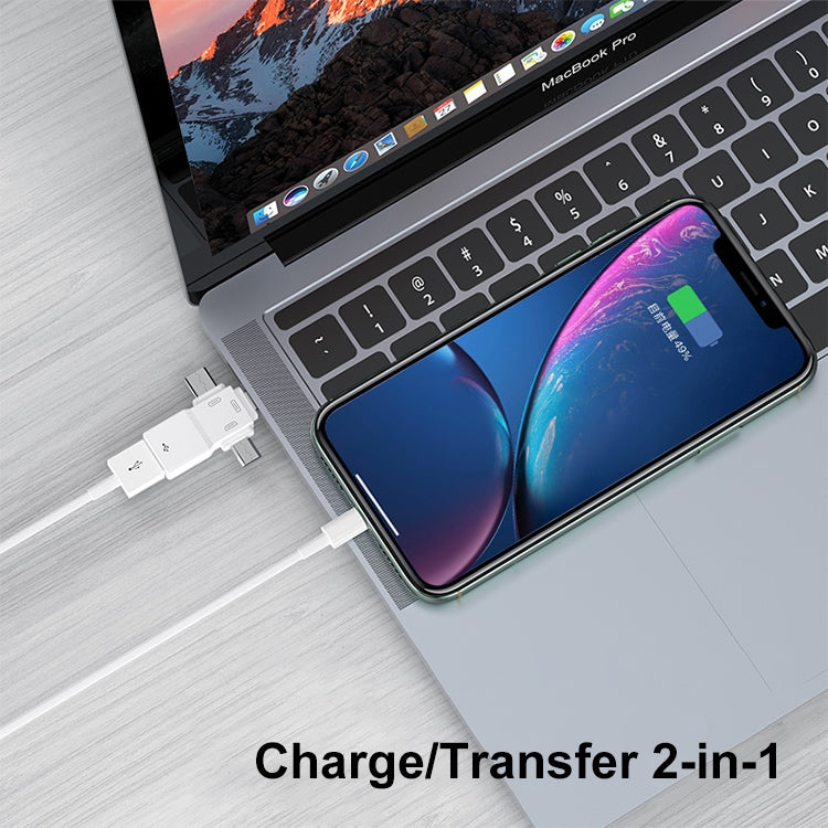 USB 2.0 to 8 Pin + USB-C / Type-C + Micro USB  OTG Adapter - Converter & Adapter by PMC Jewellery | Online Shopping South Africa | PMC Jewellery | Buy Now Pay Later Mobicred