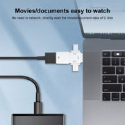 USB 2.0 to 8 Pin + USB-C / Type-C + Micro USB  OTG Adapter